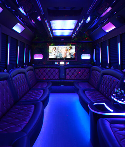party bus with dance poles