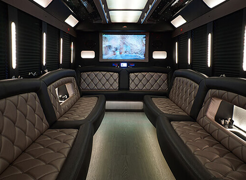 party bus with bar area