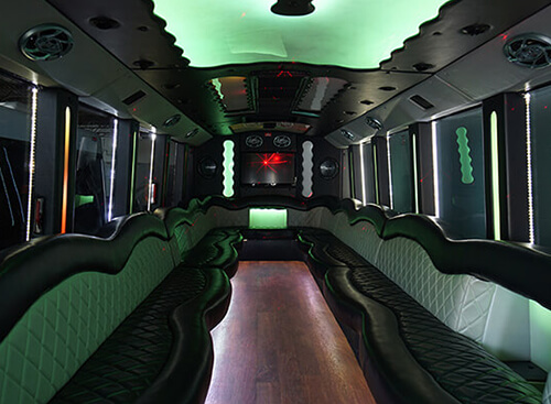 strobe lights on party bus